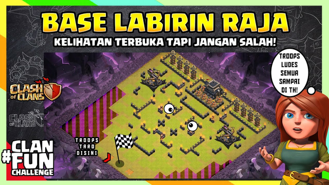 BASE LABIRIN RAJA Barbarian CoC Diserang Troops ANEH | CFC Indonesia