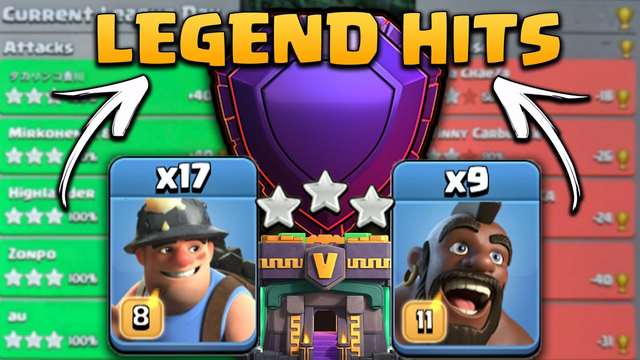 Legend Hits +299 Trophies with Dominating Hybrid - Clash Of Clans Legend Day Attack 2022