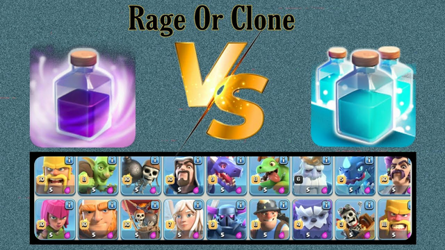 rage spell vs clone spell | clash of clans