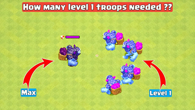 *Max* Troops vs Level 1 Troops Comparison - Clash of Clans