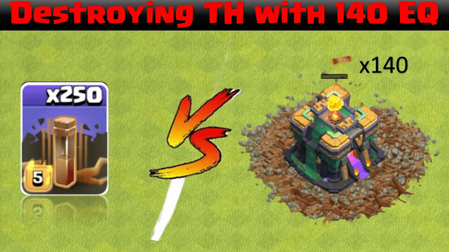 TOWN HALL DESTROYED BY EARTHQUAKE ONLY | CLASH OF CLANS | CHALLENGE