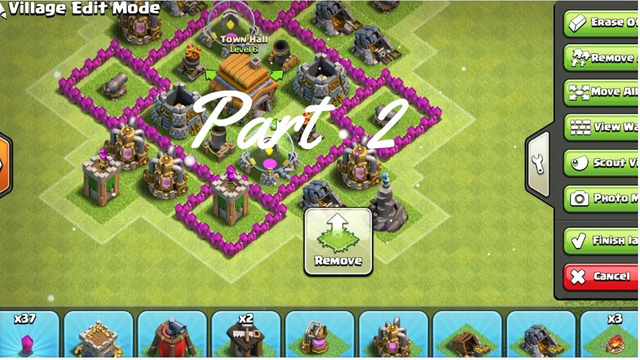 Edit My Town Hall 6 Base Layout Of CLASH OF CLANS ONLINE GAMES Part 2