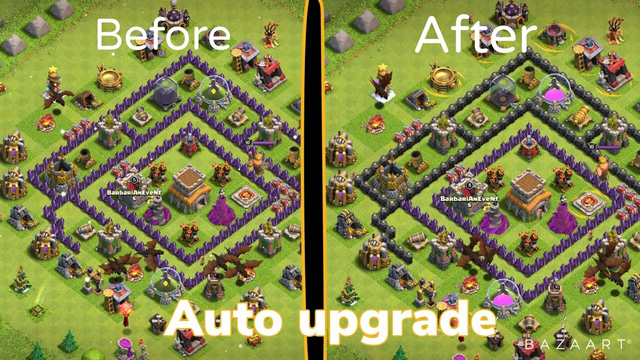 Auto upgrade after 200+ days of not playing clash of clans on my Th8.