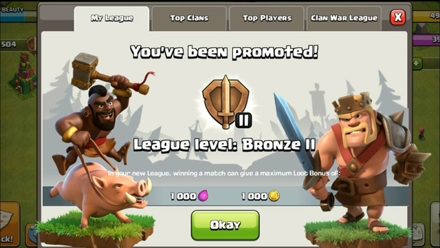 Promoted to Bronze 2 | Clash of clans | Town Hall 3