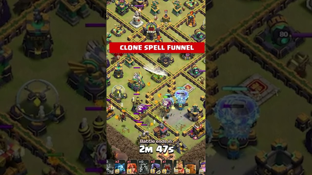 Clone Spell Used to Funnel in Clash of Clans
