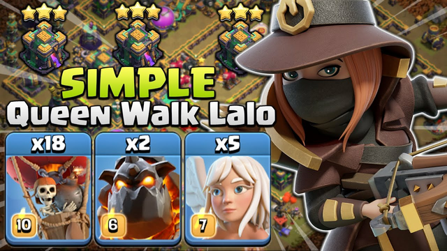 Still Powerful?  Best Th14 Queen Walk Lalo Strategy - Clash Of Clans