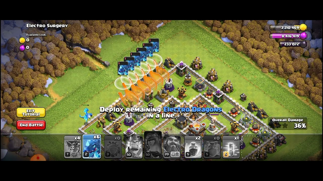 Clash Of Clans Electro Dragon & loons & Rage Spell & Haste Spell Attack ...100% #video #viral