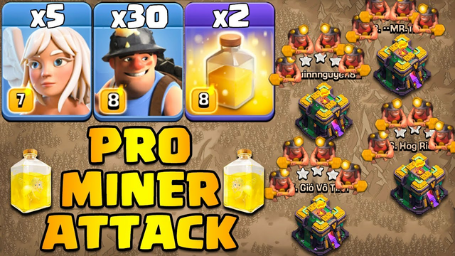 Miner Attack With Healer & Healing Spell - Th14 Attack Strategy 2022 Clash OF Clans Town Hall 14
