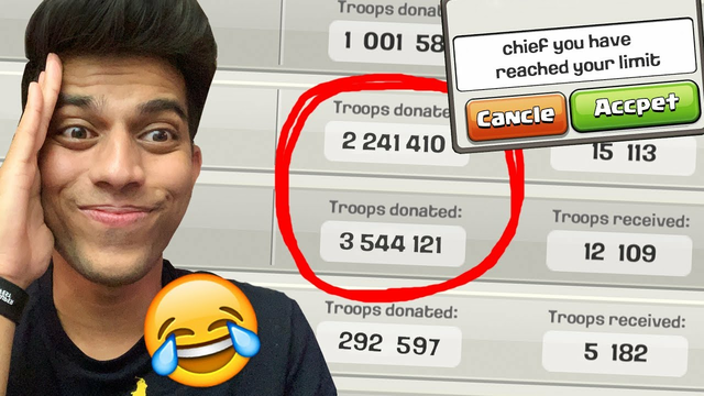 spending all my money to make 1000000 donations (Clash of Clans)