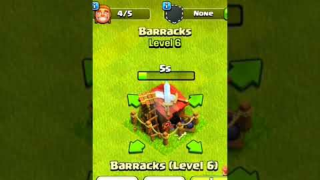 clash of clans Barracks max Level 1 to max Level