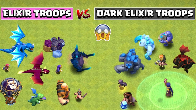 Dark Elixir Troops vs Elixir Troops--Clash of Clans  C.O.C