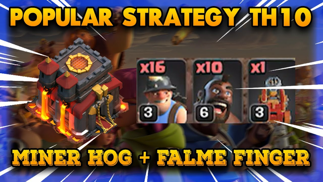 Popular Combo In TH10 !! Queen Walk Miner Hog Strategy | Clash Of Clans