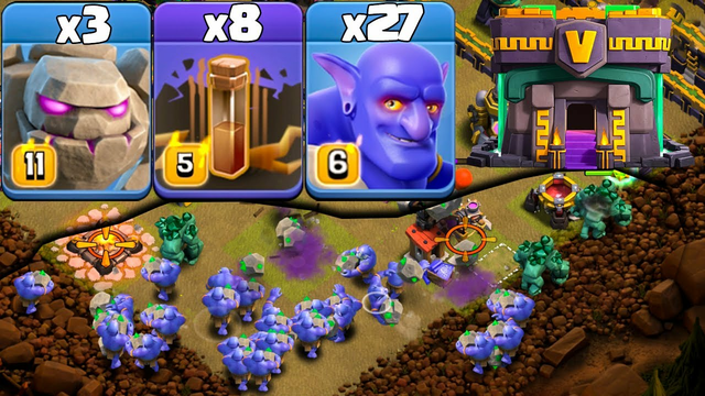 27 Bowlers Combo With 3 Golem & Earthquake - Best New Th14 Attack Strategy 2022 Clash Of Clans