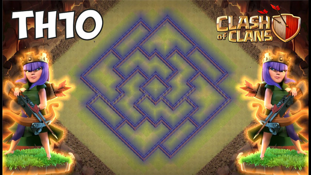 BEST TH10 BASE WAR With COPY LINK Clash Of Clans - COC TH10 Base Anti 3 Star REPLAY Copy Link