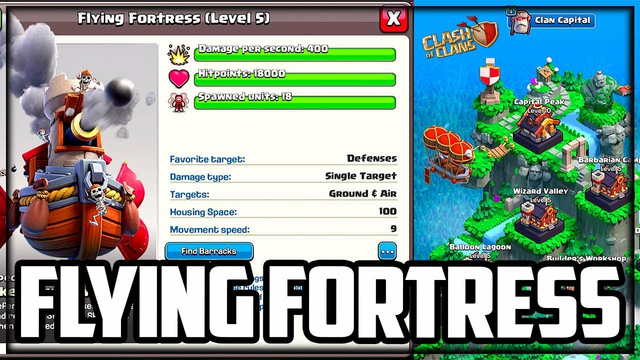 Clash of Clans UPDATE - The Flying Fortress REVEALED!