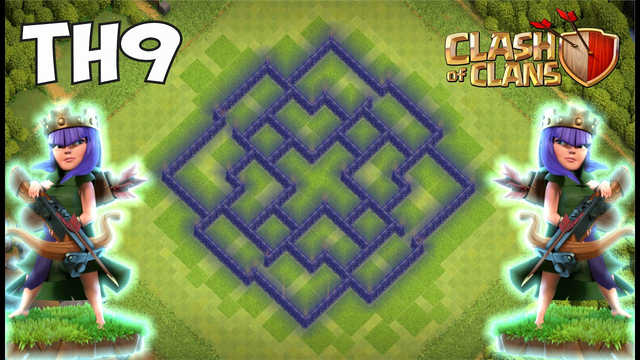 BEST TH9 BASE Trophy 2022 With COPY LINK Clash Of Clans - COC TH9 Base REPLAY Copy Link