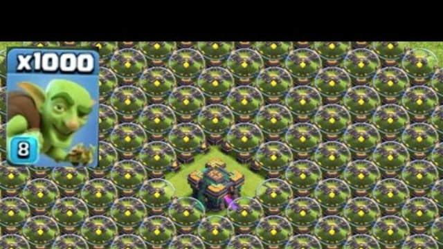 1000 goblin vs all Elixir storage, p clash of clans,1000 goblin coc