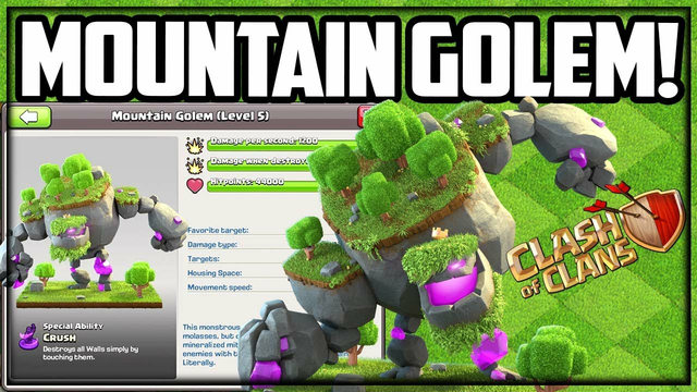 The MOUNTAIN GOLEM! Clash of Clans Capital UPDATE!