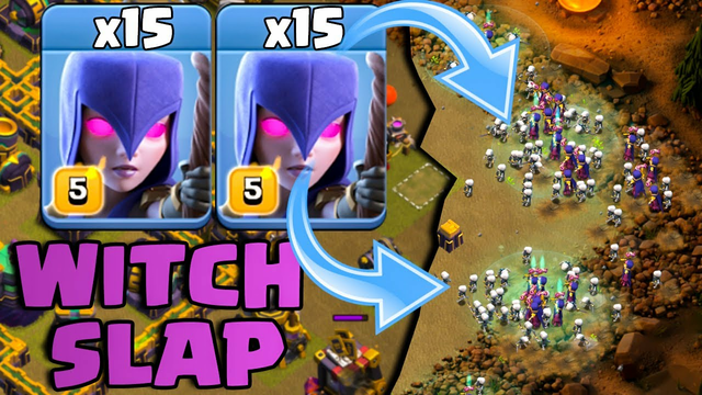 15 Witch Slap Attack With Golem & Earthquake - Th14 Attack Strategy 2022 Clash Of Clans