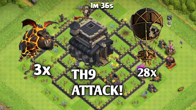TH9 LavaLoons Attack! | Sample Attack And Troops Guide! | Clash Of Clans