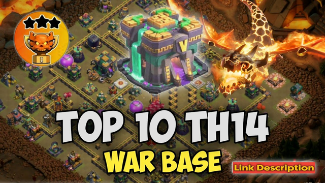 top 10 th14 war base populer 2022 || copy link || clash of clans