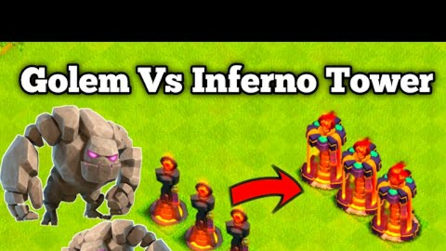 Every Level Inferno Vs Max Golem - Clash of clans 2022