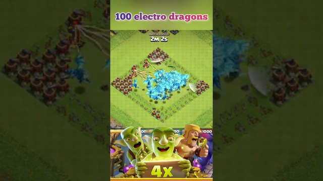 Electro dragons vs inferno towers + air Sweepers base - clash of clans #clashofclans #coc
