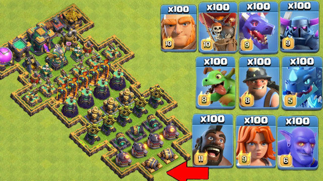 Who can SURVIVE this difficult trap in COC || warforstar || Clash of Clans..