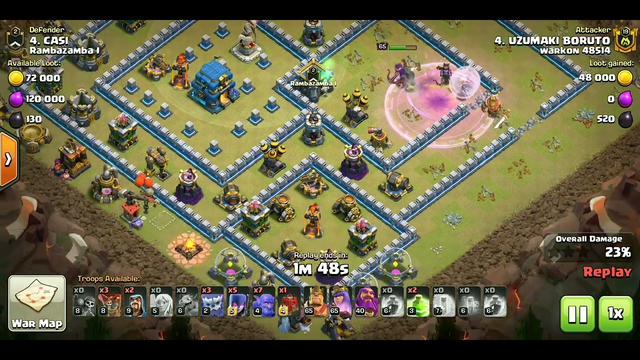 Queen walk Yeti Witch Bowler War Attack TH12 - Clash of Clans Indonesia