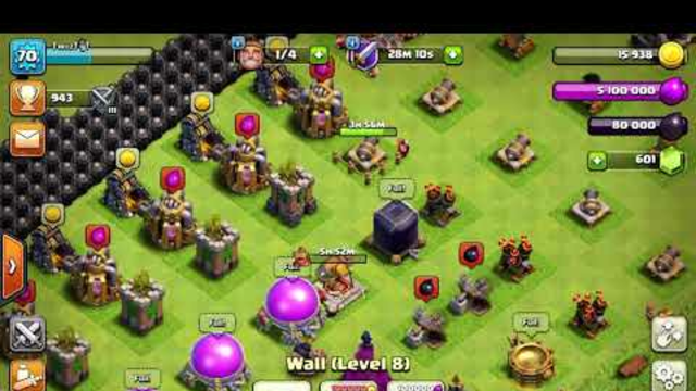 CLASH OF CLANS TOWN HALL 8 ROAD TO MAX BASE [2]