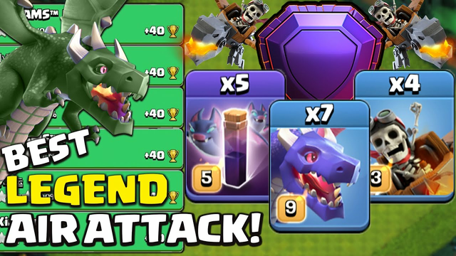 Dragons + Bat Spell = Drag Bat Guide | Best AIR Legend Push 2022 Th14 Attack Strategy Clash Of Clans