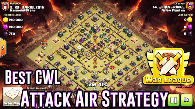New CWL Attack After Update Clan Capital - Best Air Attack Strategy in War League ( Clash of Clans )