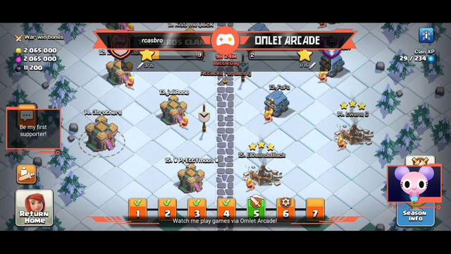 Watch my stream Clash of Clans on WAR LEAGUE #DAY5
