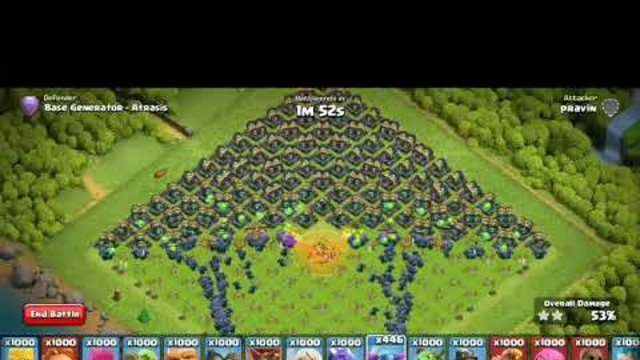 Max Cannon Vs 1000 Pekka in Clash Of Clans