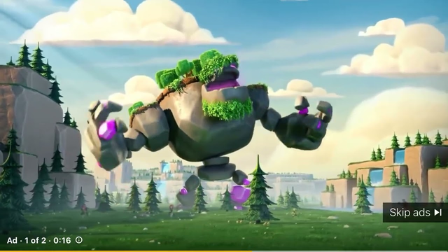 Clash of Clans mountain golem ad