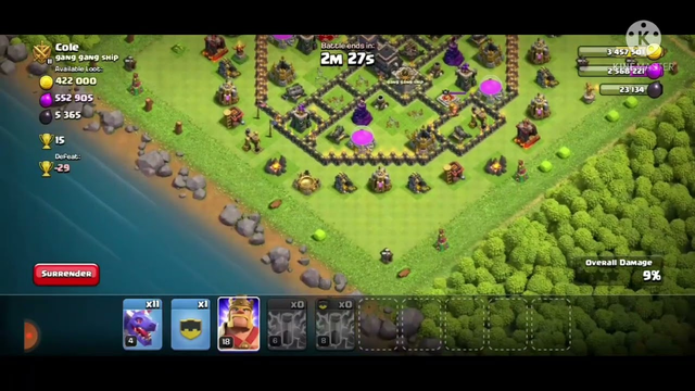 Clash of clans Th 9 Vs max Th 9 Attack Strategy without heros