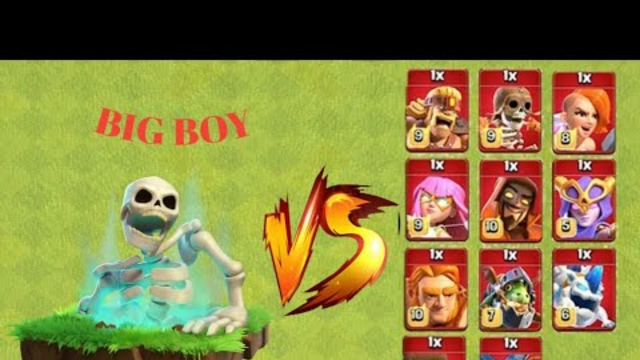 BIG BOY vs All Max Troops - Clash of Clans
