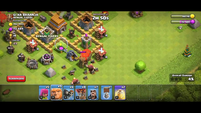 Th6 max vs th5 max attack gameplay ||Clash of clans ||coc