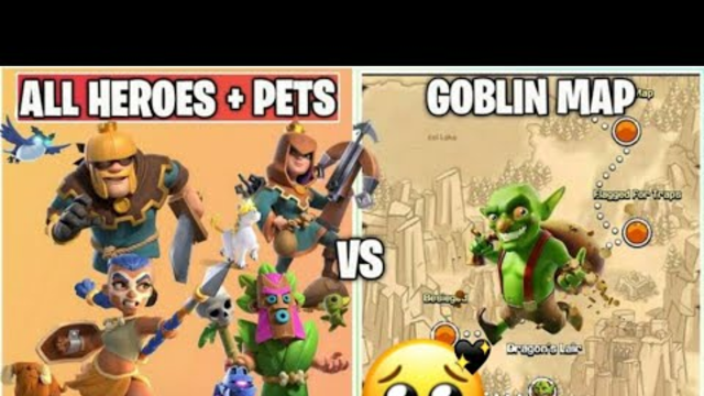 goblin maps vs only heros speedrun| clash bashing | clash of clans