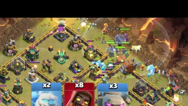 Th14 Super Wizard + Ice golem + Golem Attack Strategy! Clash of Clans coc gal