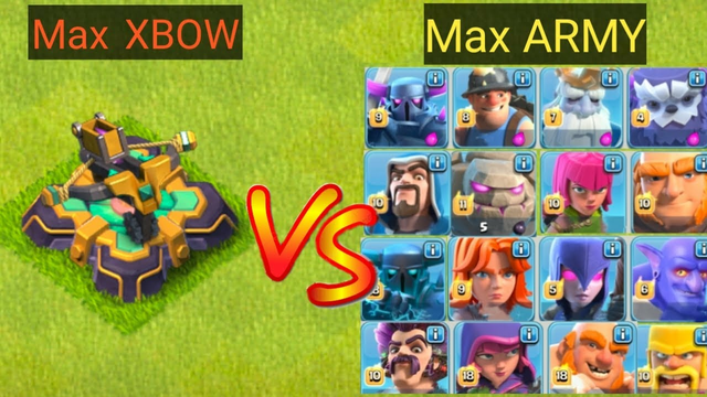 [MAX X BOX VS ALL MAX TROOPS] |4KVideo| X BOW VS ALL TROOPS COC. CLASH OF CLANS X BOW.