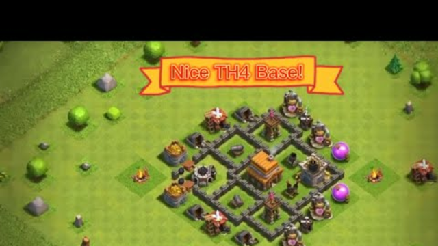 A nice base for TH4!! (Clash of clans)