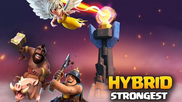 Most Strongest Th11 Attack | Th11 Hybrid Attack Strategy for 3 Star* Best Th11 Miner Hogs Attack Coc
