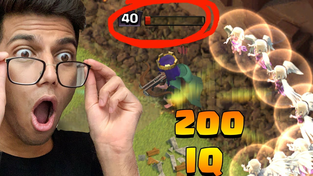 low level archer queen got some high level IQ (Clash of Clans)