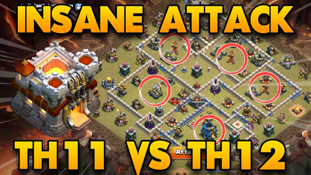 Insane Attack TH11 VS TH12 With Hog Mass !! TH11 Strategy 2022 | Clash Of Clans
