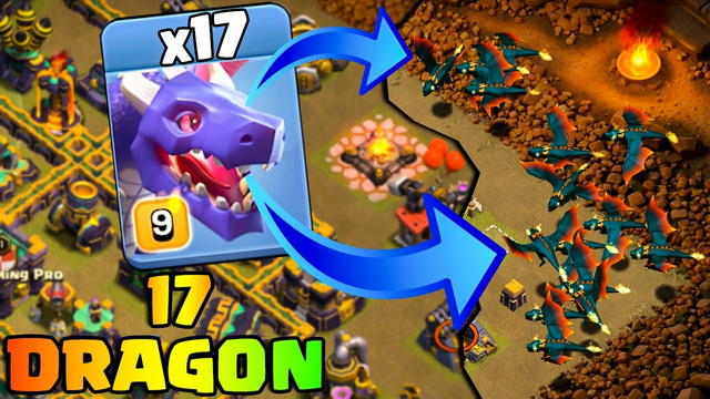 Massive 17 Dragon Attack Strategy !! Best Th14 Attack Strategy 2022 Clash OF Clans Town Hall 14