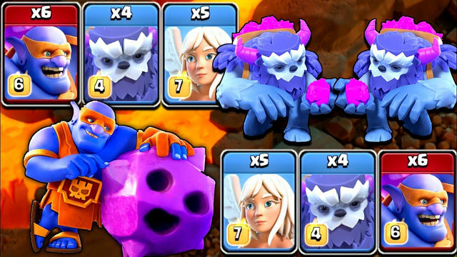 Yeti Super Bowler Attack Strategy With 5 Healer!! Clash of Clans - Best Th14 Attack Strategy 2022