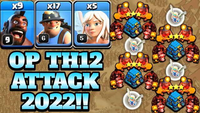 Best Th12 Hog Miner Attack Strategy 2022! Hybrid Attack Th12 - Th12 Attack Strategy - Clash of Clans