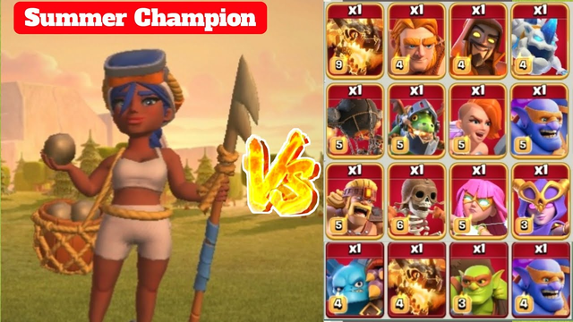Summer Champion Vs Super Troops - Clash Of Clans