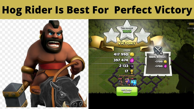 Perfect Victory With Hog Rider | Clash Of Clans | Knows Gamer